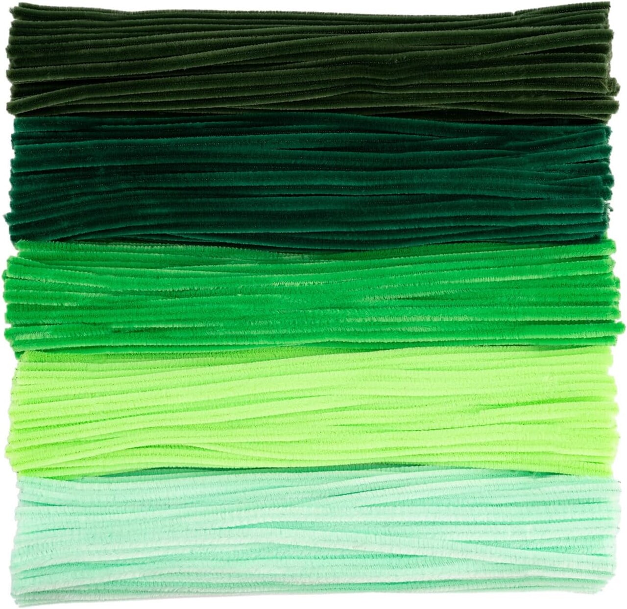 500 Pieces Green Pipe Cleaners, Chenille Stems Party Decorations(Green)